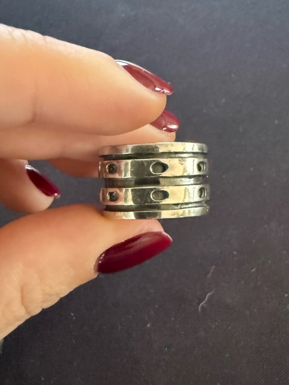 Super thick heavy solid sterling silver ring. Size 6